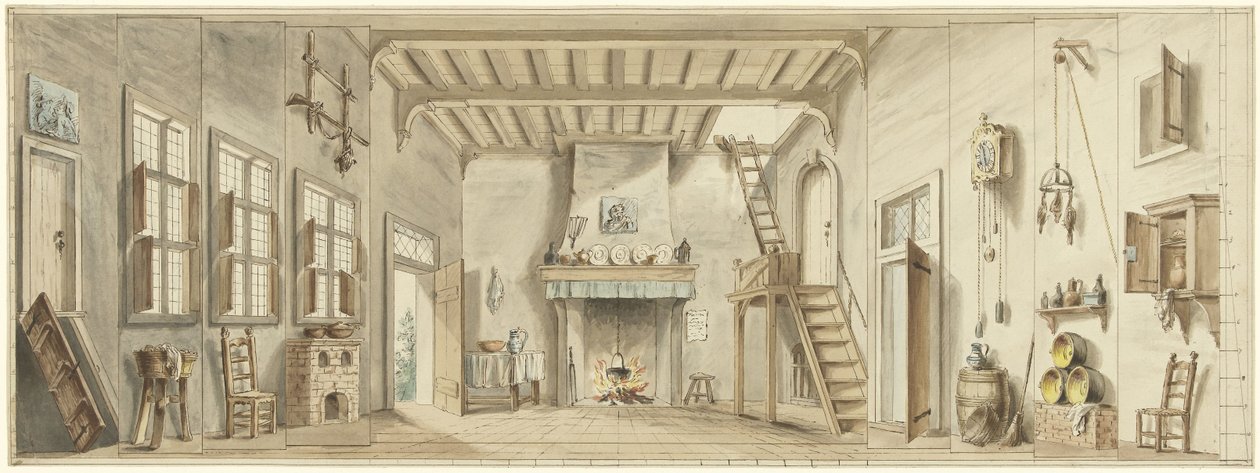 Conception pour un décor de théâtre pour l