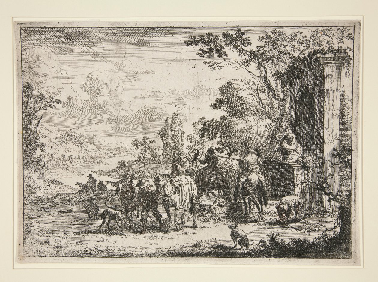 Le sportif au repos près de la fontaine de Neptune - Pieter Bout