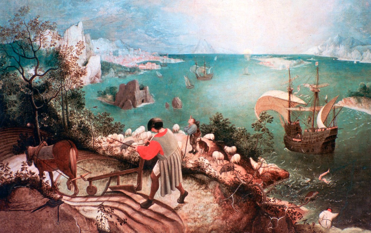 Paysage avec la chute d