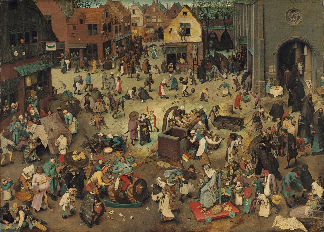 French : Lutte entre le carnaval et le jeûne The Fight Between Carnival and Lent - Pieter Brueghel the Elder