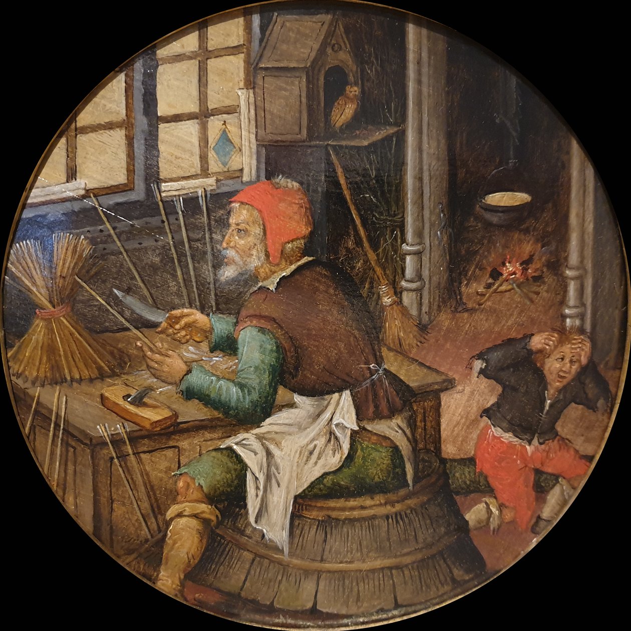 Le sculpteur de flèches - Pieter Brueghel the Younger