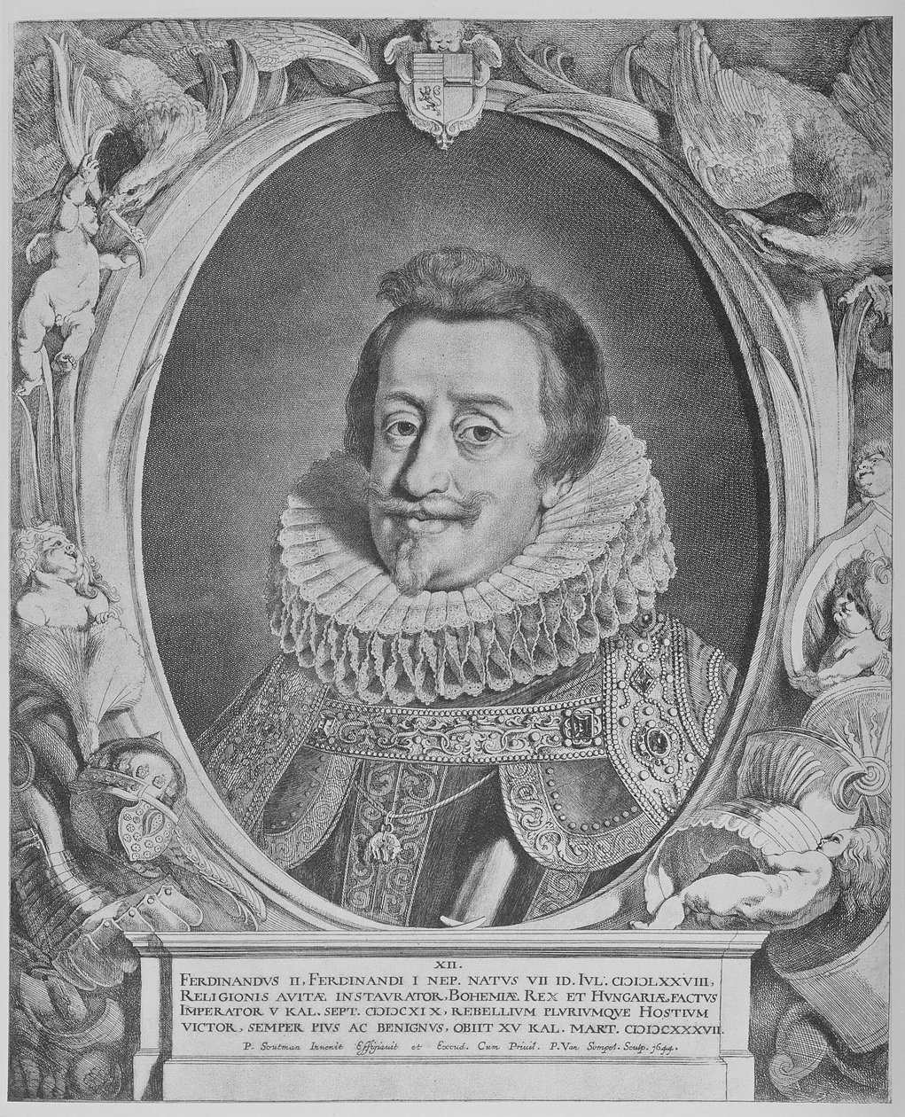 Ferdinand II, empereur du Saint-Empire romain, gravé par Pieter van Sompel, 1644 - Pieter Claesz Soutman
