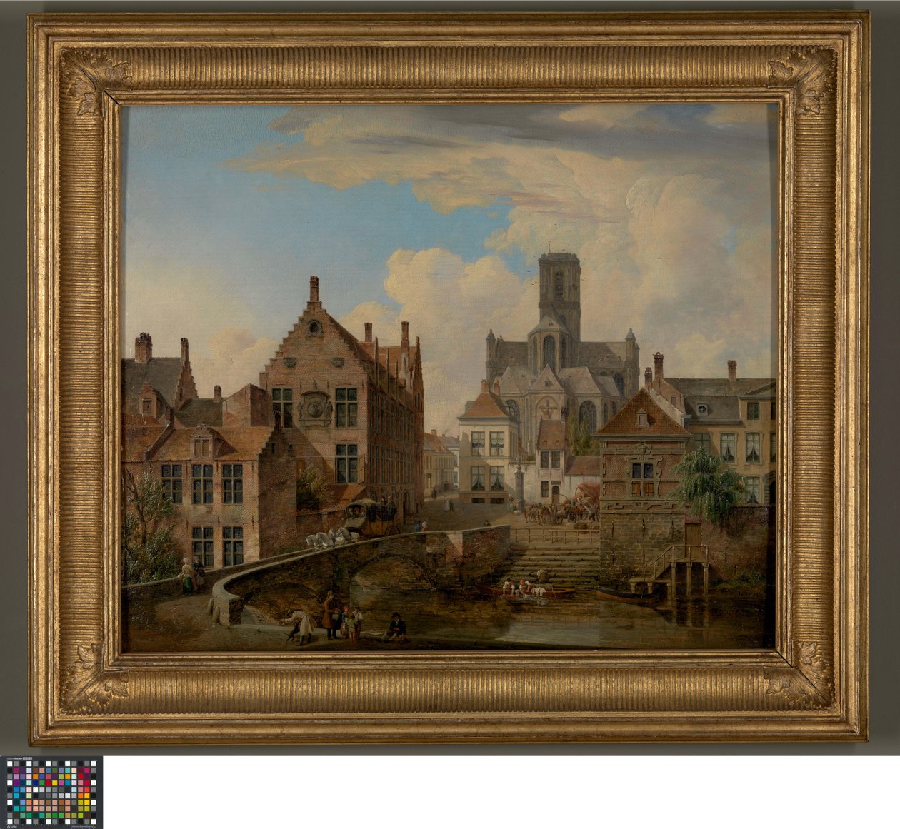 La cathédrale Saint-Bavon et le canal du Reep à Gand - Pieter Frans De Noter