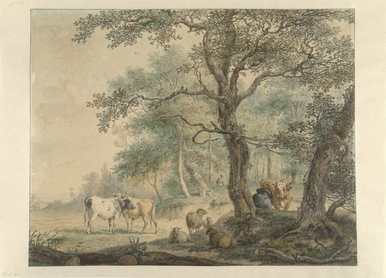 Paysage avec deux bergers et du bétail - Pieter Gerardus van Os