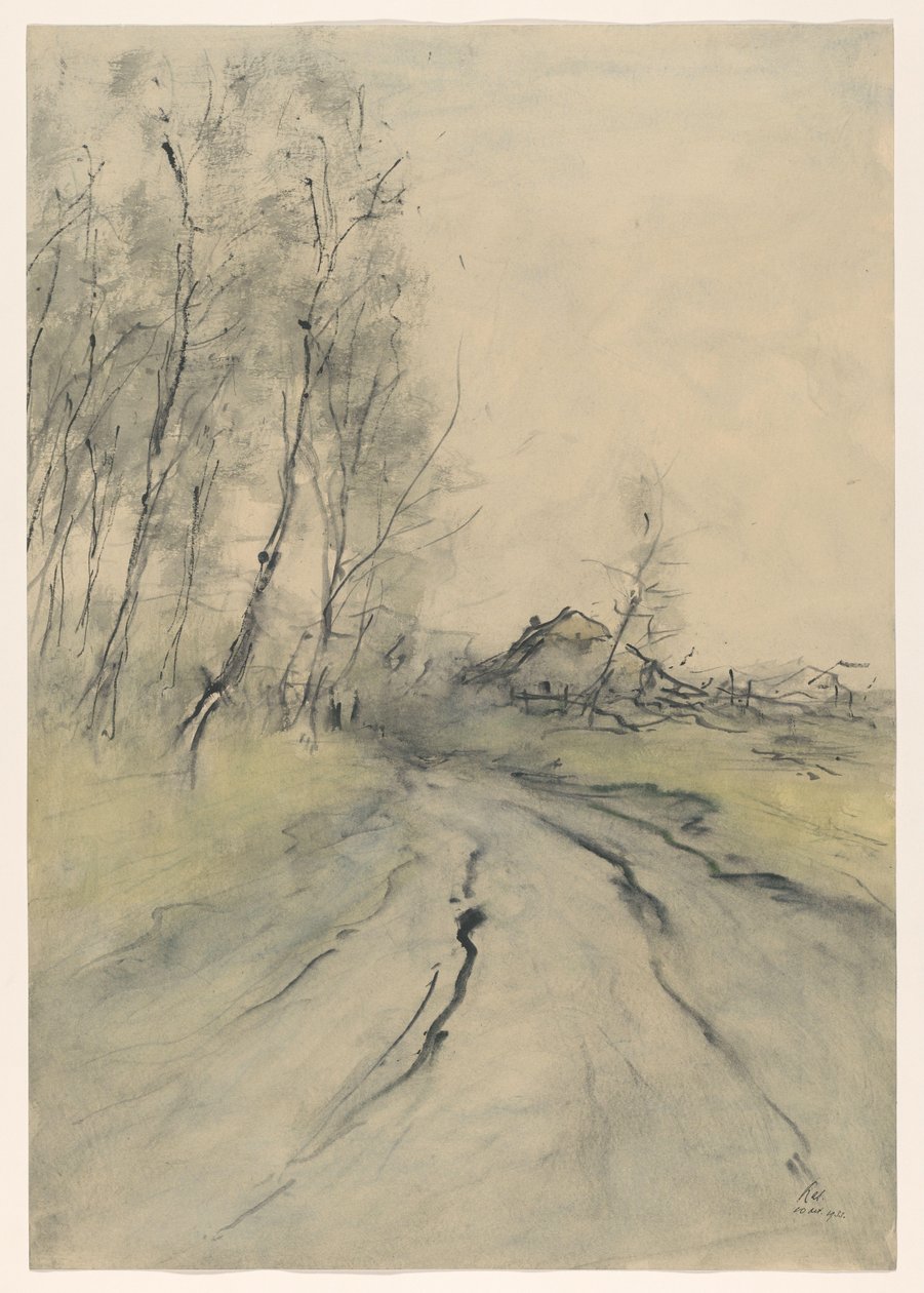 Chemin de campagne - Pieter H.J.J. Ras (signed by artist)