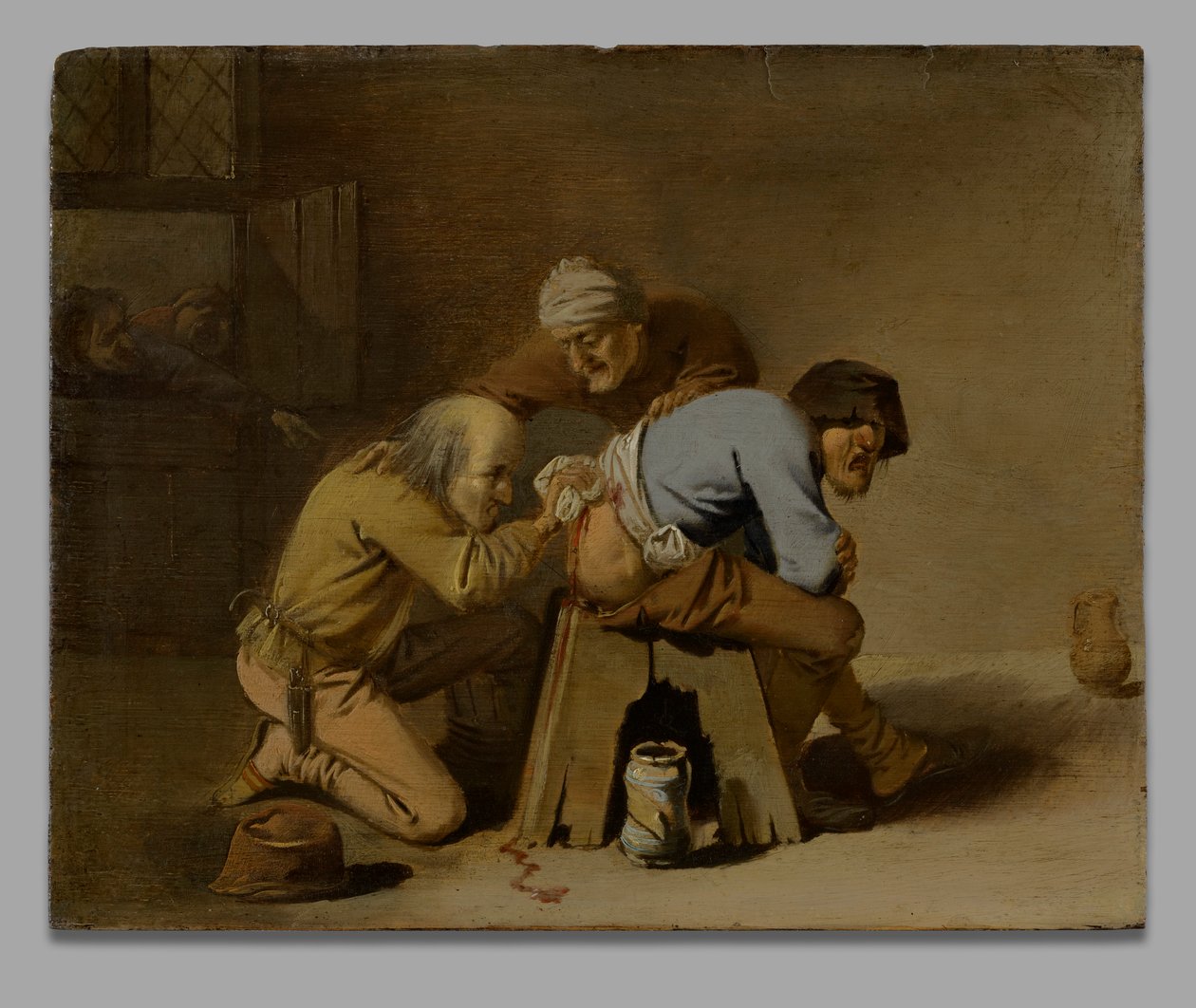 Un charlatan au travail dans une grange - Pieter Jansz. Quast