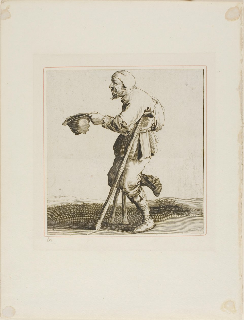 Lame Beggar Asking for Alms, de T is al verwart-gaern (C