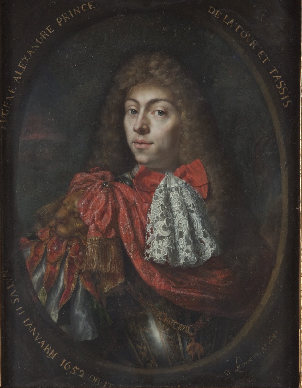 Prince Eugène Alexandre de Thurn et Taxis (huile sur cuivre) - Pieter Leermans
