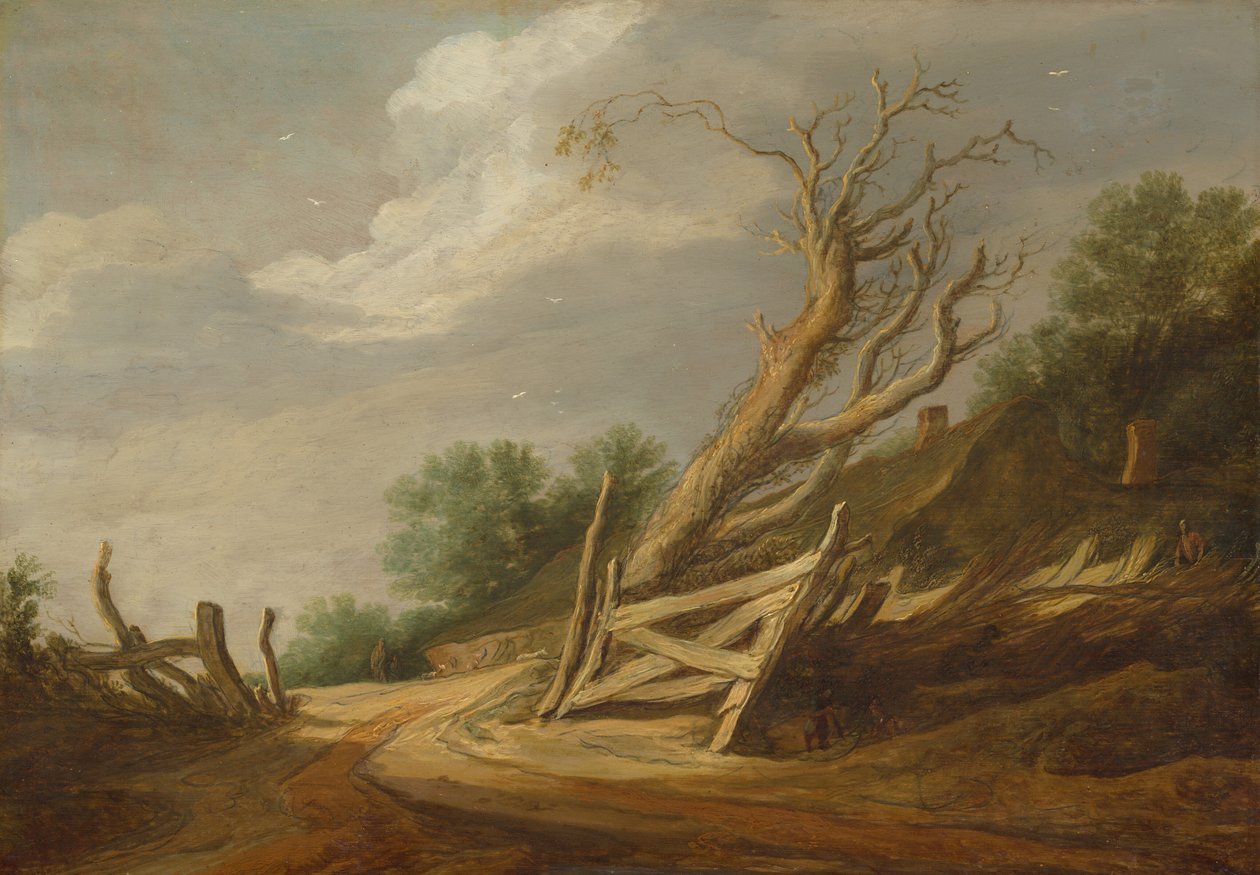 Paysage avec porte ouverte - Pieter Molijn