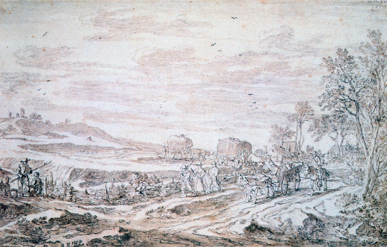 Paysage avec moissonneurs, vers 1615-1661 - Pieter Molijn