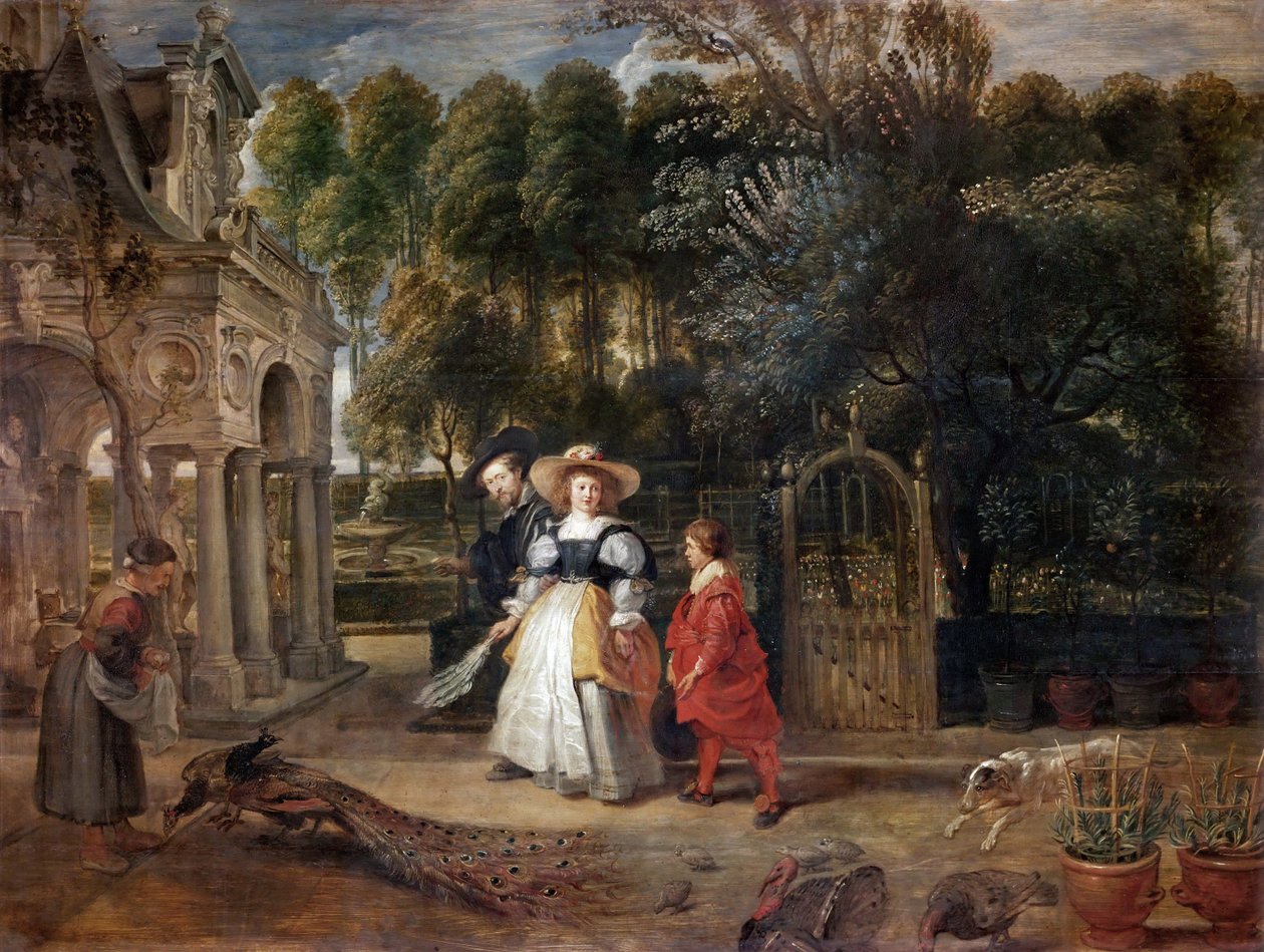 Rubens et Hélène Fourment dans le jardin, vers 1631 - Peter Paul Rubens
