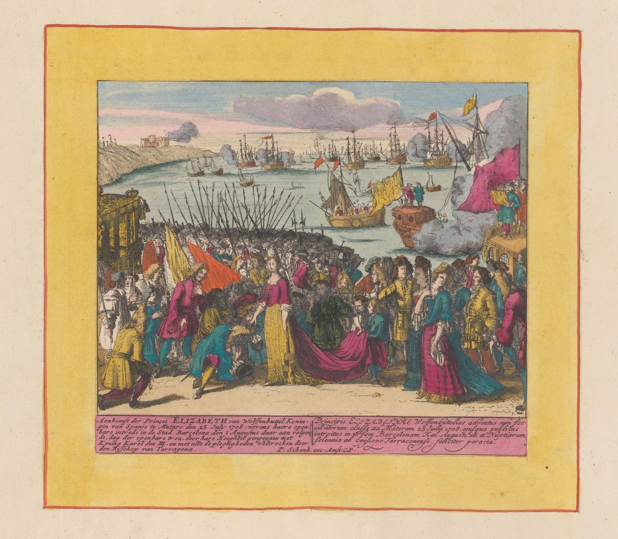 Arrivée de la princesse Élisabeth Christine de Wolfenbüttel à Mutaro, 1708 - Pieter Schenk (I)