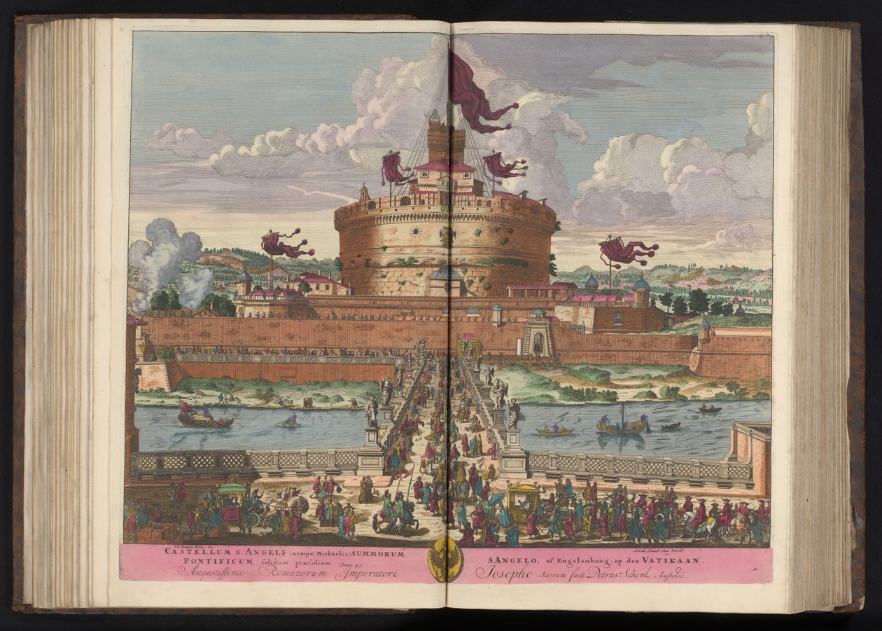 Château Saint-Ange sur le Tibre à Rome (Castellum S. Angeli) - Pieter Schenk (I)