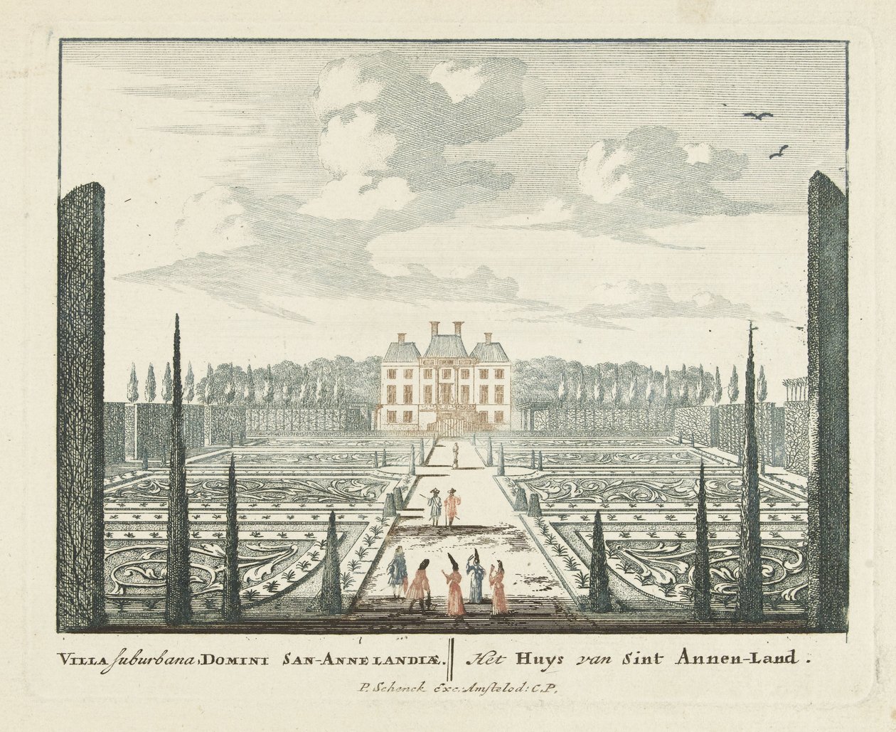 Vue du manoir Clingendael à La Haye - Pieter Schenk (I)