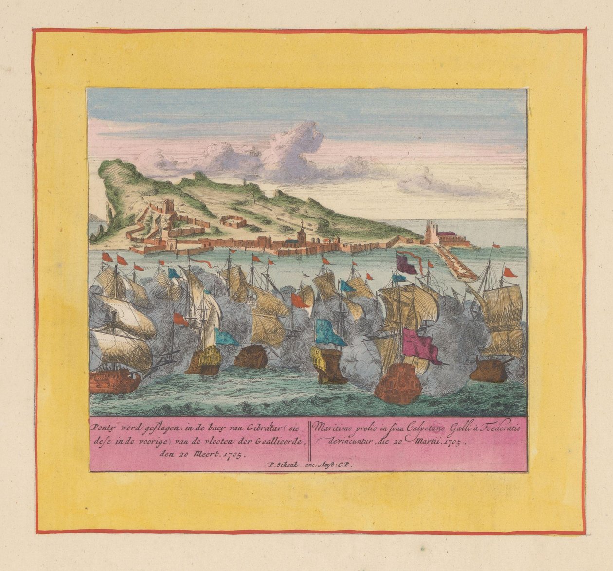 Bataille navale à Gibraltar, 1705 - Pieter Schenk (I)