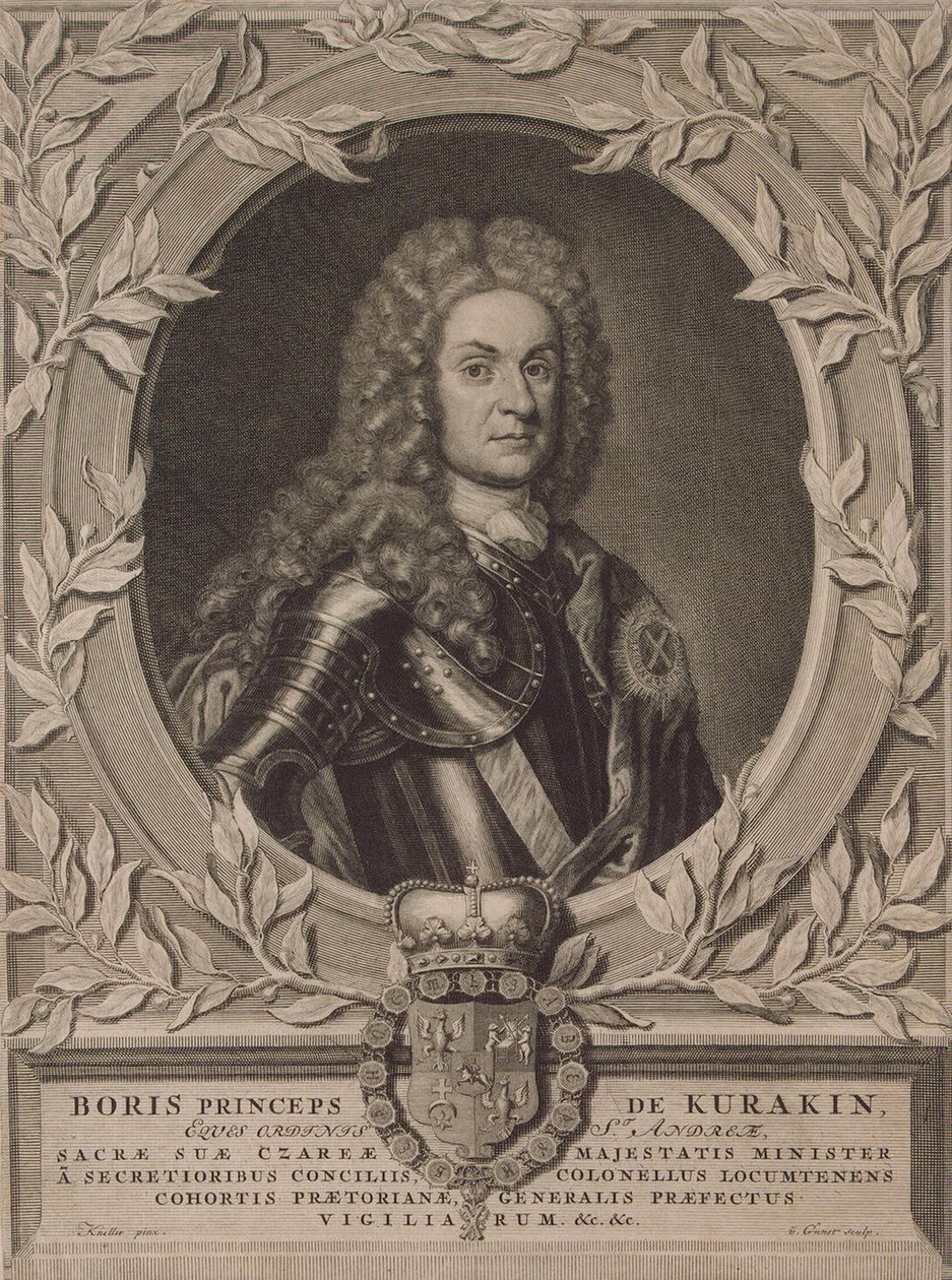 Portrait du prince Boris Ivanovich Kurakin 1676-1727 - Pieter Stevens Gunst van