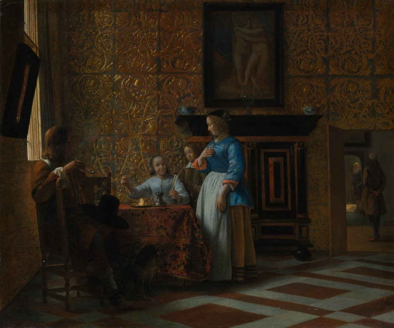 Temps libre dans un cadre élégant, vers 1663-65 - Pieter de Hooch
