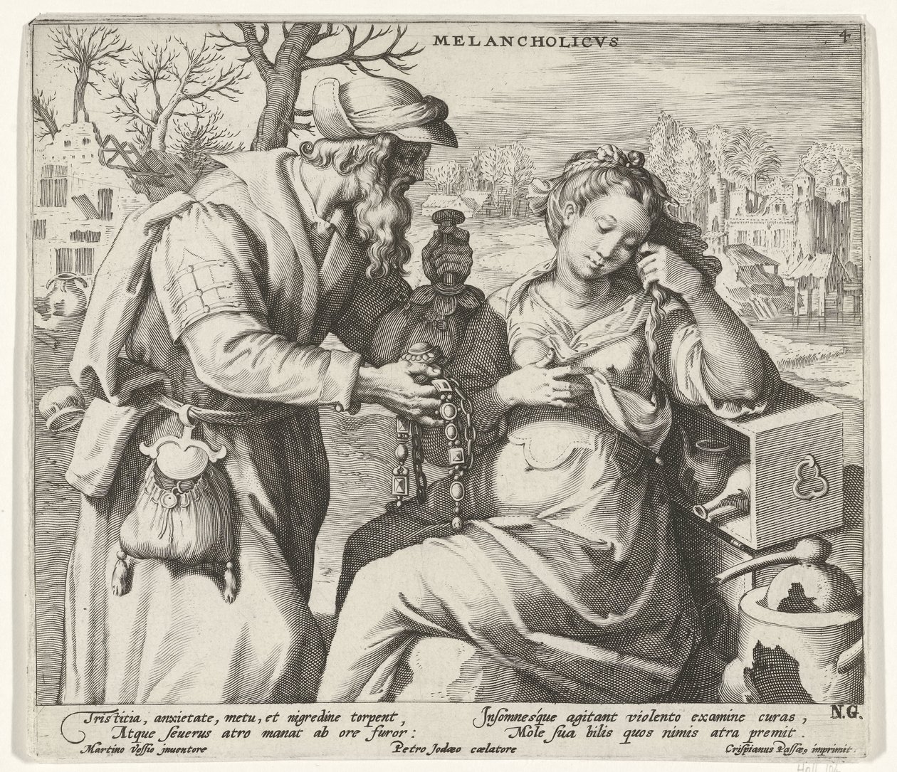 Le tempérament mélancolique - Pieter de Jode (I)