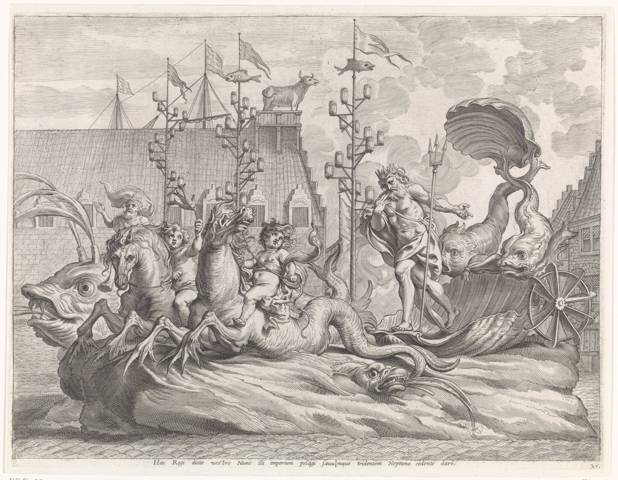 Spectacle avec le char de Neptune - Pieter de Jode (II)