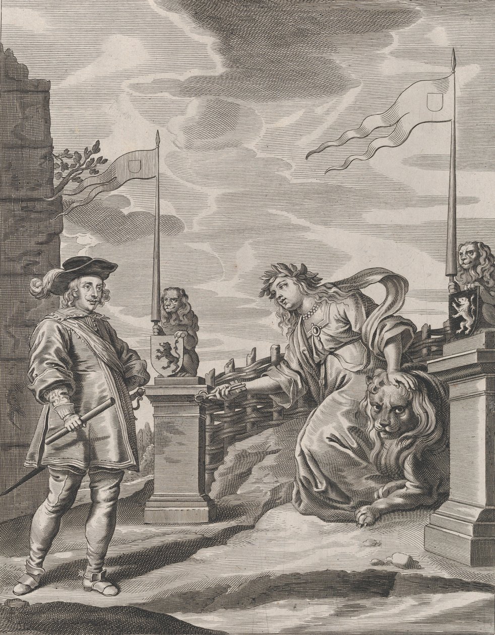 Planche 6 : Ferdinand recevant les clés de la ville de Gand, de Guillielmus Becanus