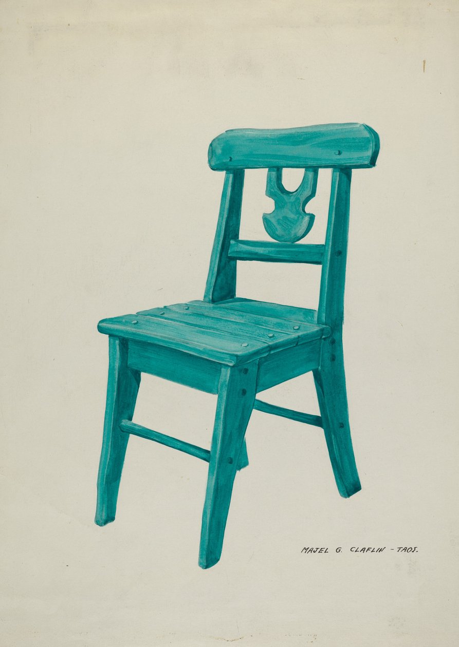 Chaise, vers 1937 (aquarelle) - Pieter van Hanselaere