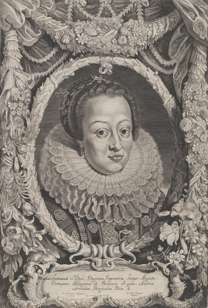 Éléonore, épouse de Ferdinand II, de la série Ferdinandus II et III Imperatorum Domu, vers 1625 - Pieter van Sompel