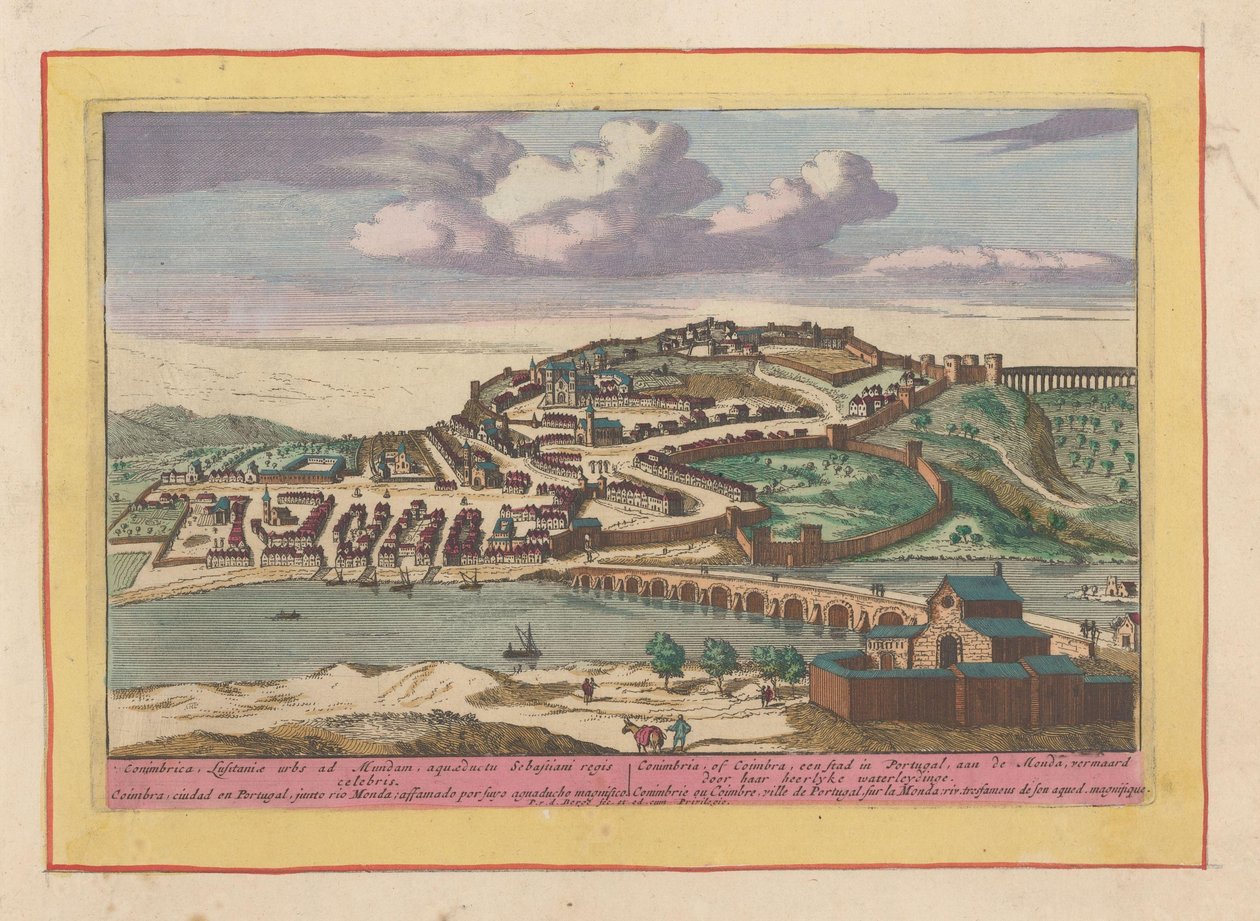 Vue de la ville portugaise de Coimbra (Theatrum Hispaniae) - Pieter van den Berge