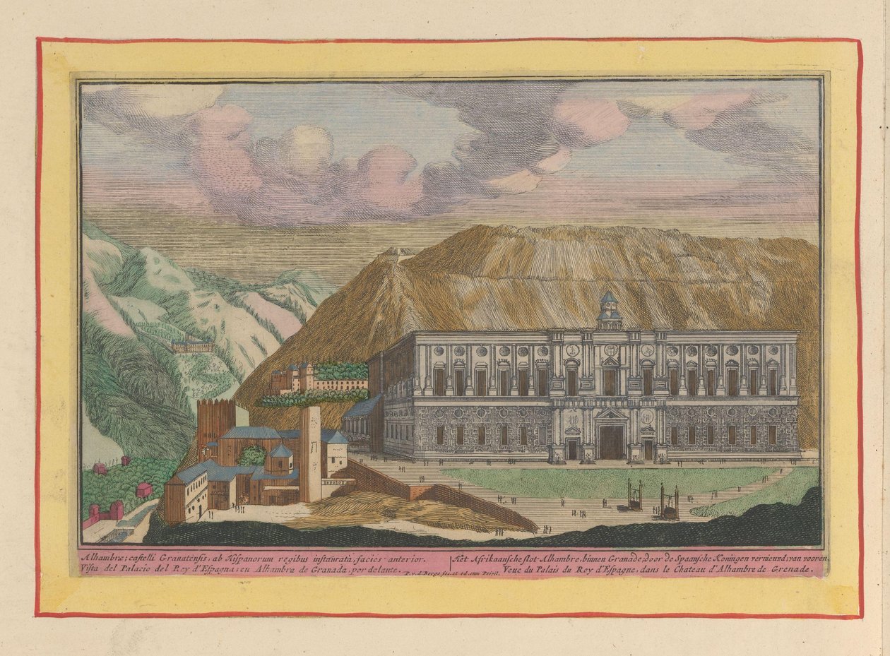 Vue du Palais de Charles V à Grenade (série: Theatrum Hispaniae) - Pieter van den Berge