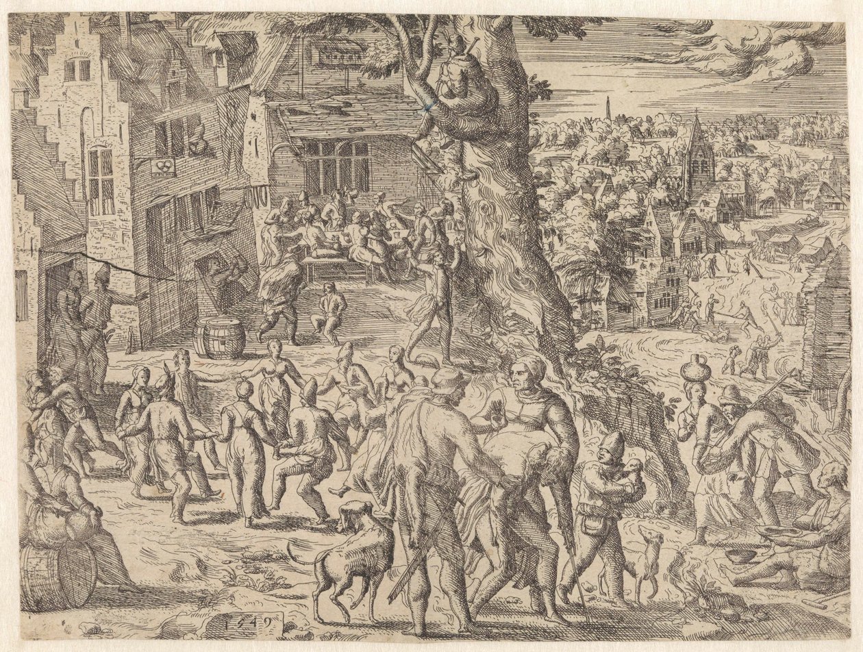Fête paysanne - Pieter van der Borcht (I) (attributed to)