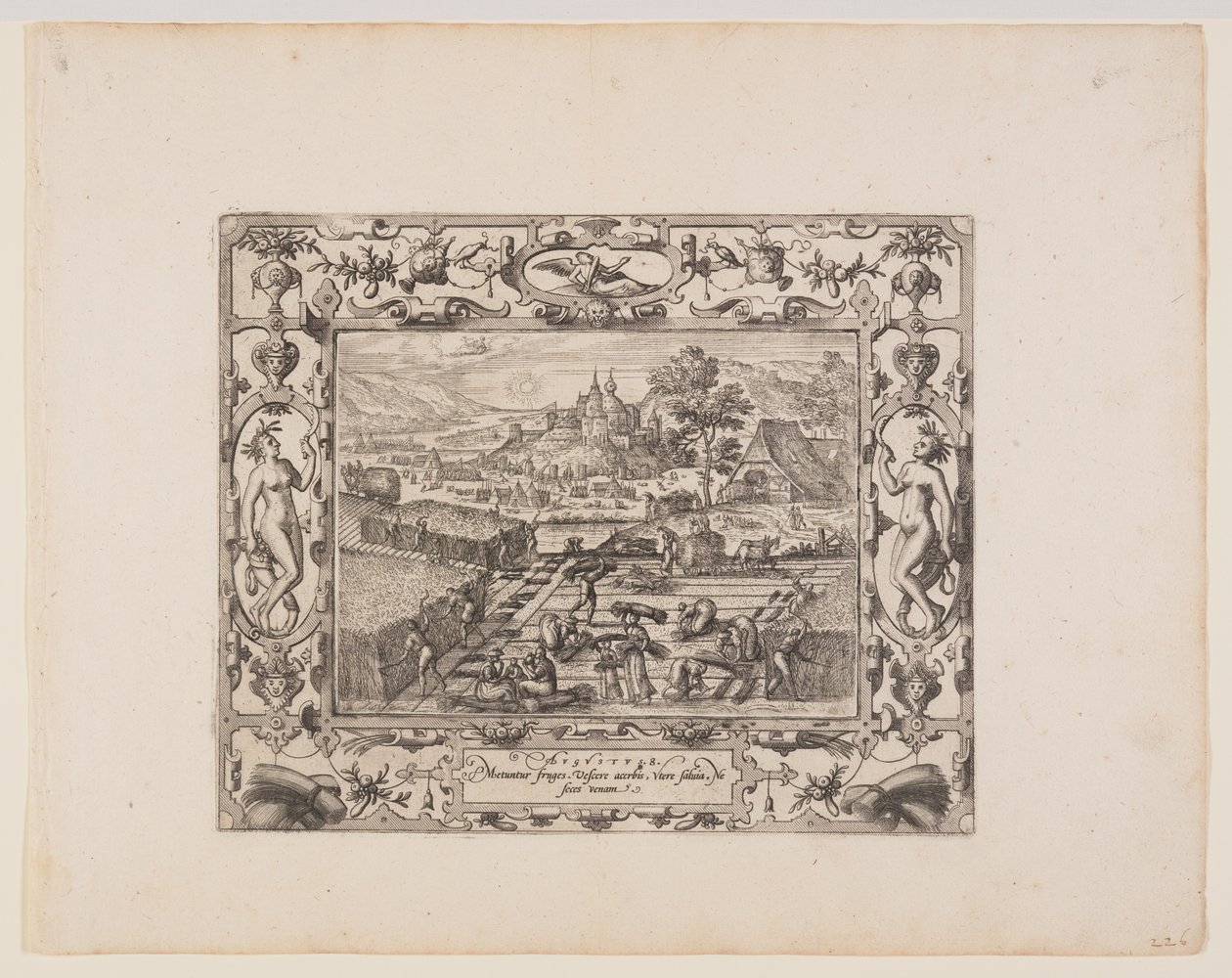 Août, extrait de Les douze mois - Pieter van der Borcht