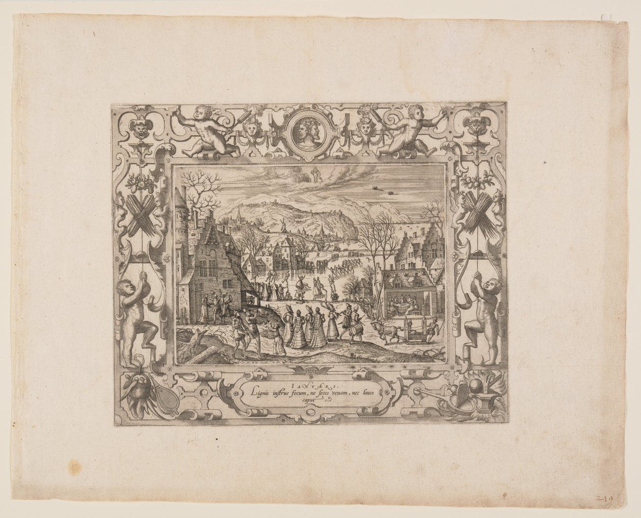 Janvier, tiré des Douze Mois - Pieter van der Borcht