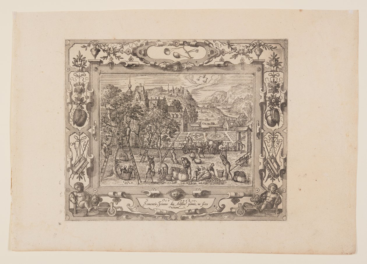 Octobre, tiré des Douze Mois - Pieter van der Borcht