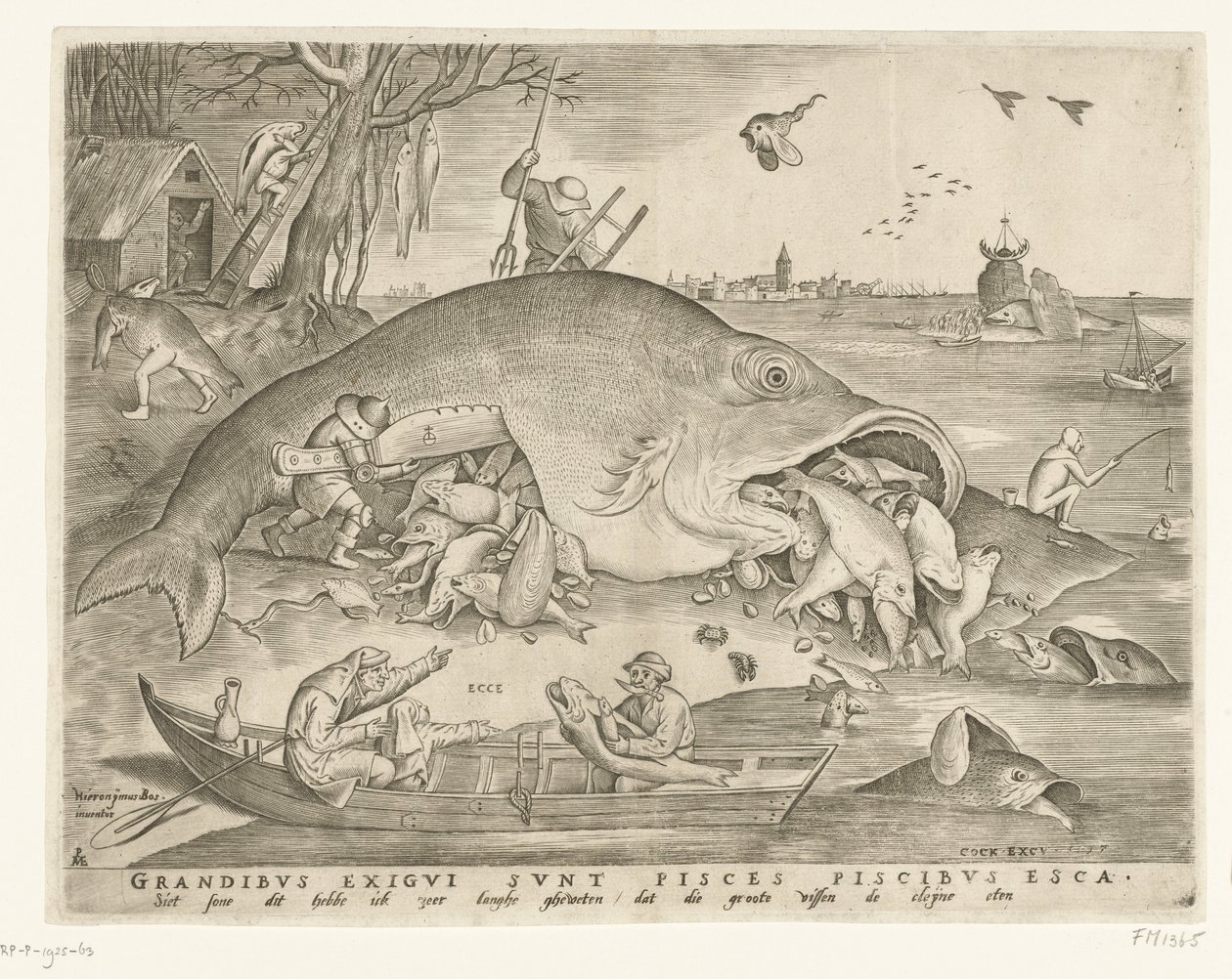 Le gros poisson avale le petit poisson - Pieter van der Heyden