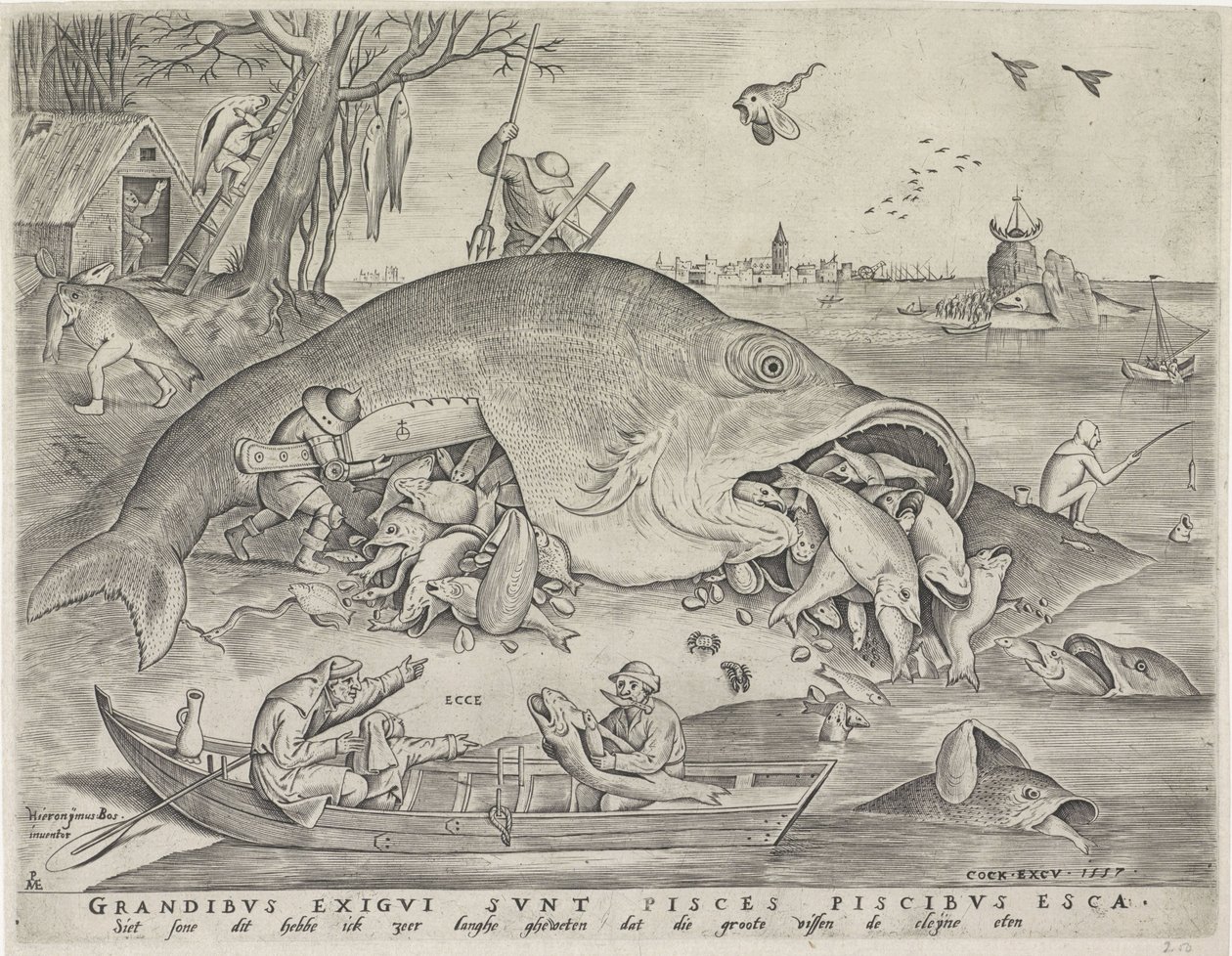Les gros poissons mangent les petits poissons - Pieter van der Heyden