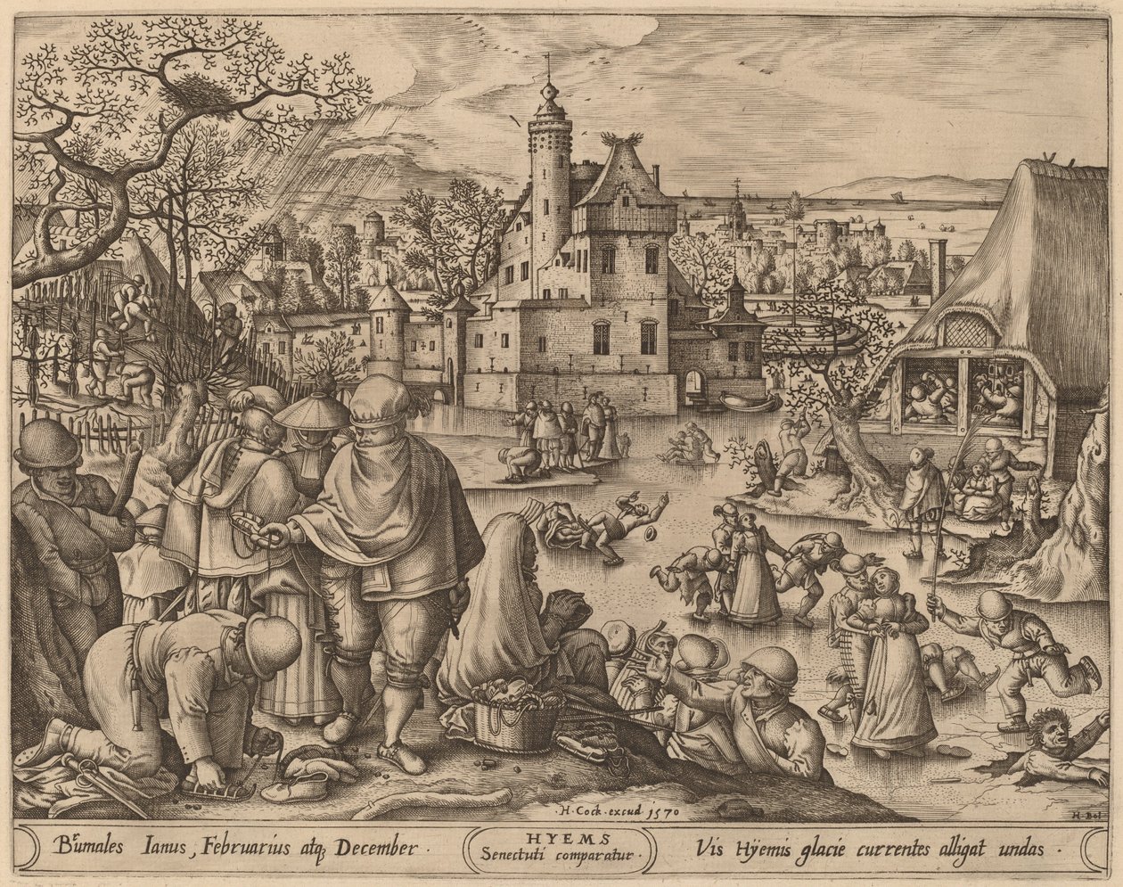 Hiver - Pieter van der Heyden after Hans Bol