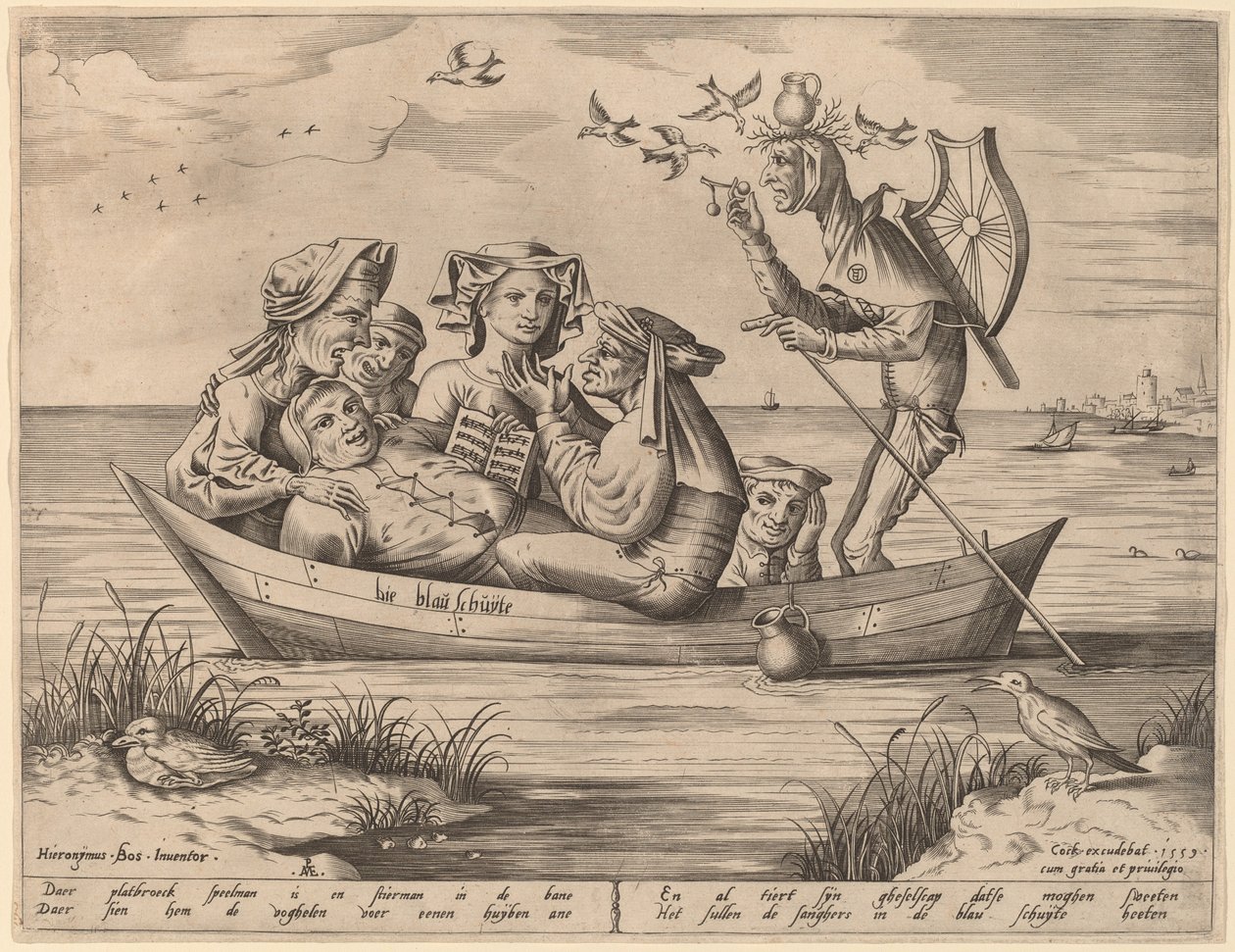 Die Blau Schuyte - Pieter van der Heyden after Hieronymus Bosch