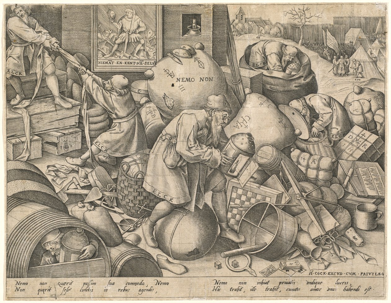 Chacun - Pieter van der Heyden after Pieter Bruegel the Elder