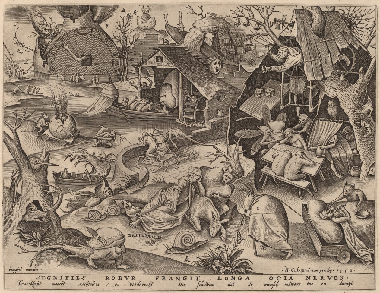 La Paresse - Pieter van der Heyden after Pieter Bruegel the Elder
