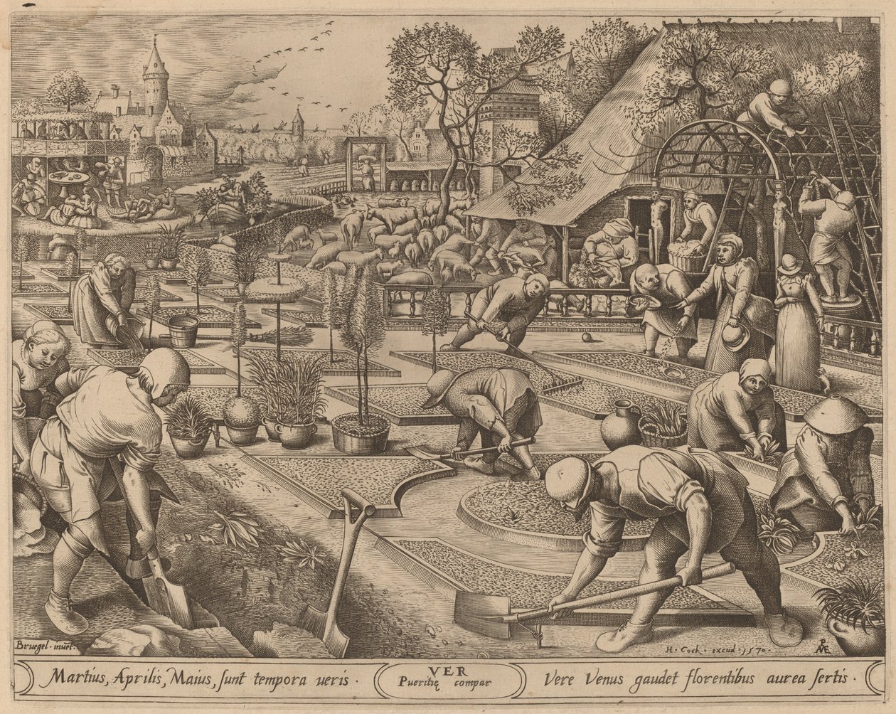 Printemps - Pieter van der Heyden after Pieter Bruegel the Elder
