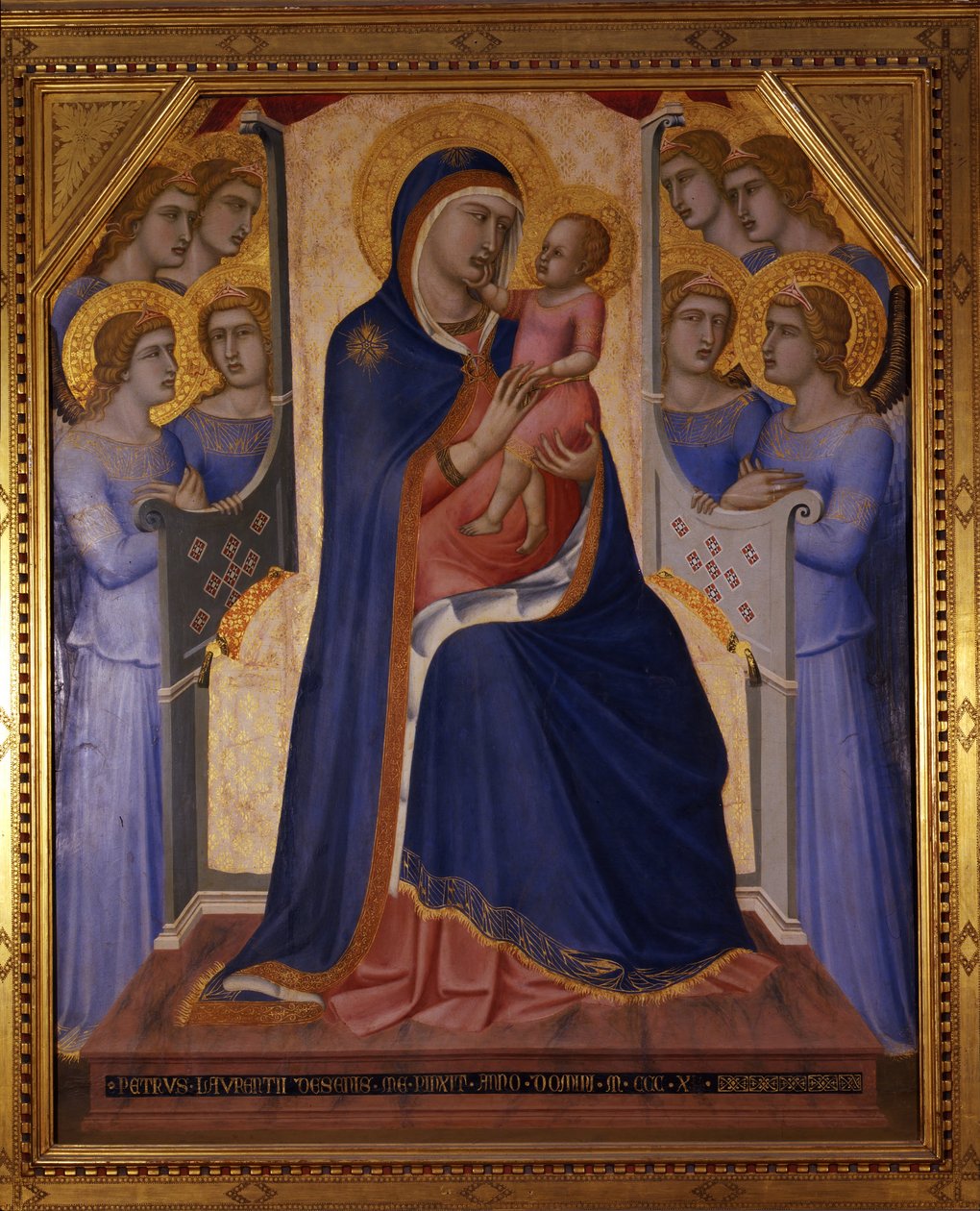 Madonna col Bambino fra otto angeli - Pietro Lorenzetti