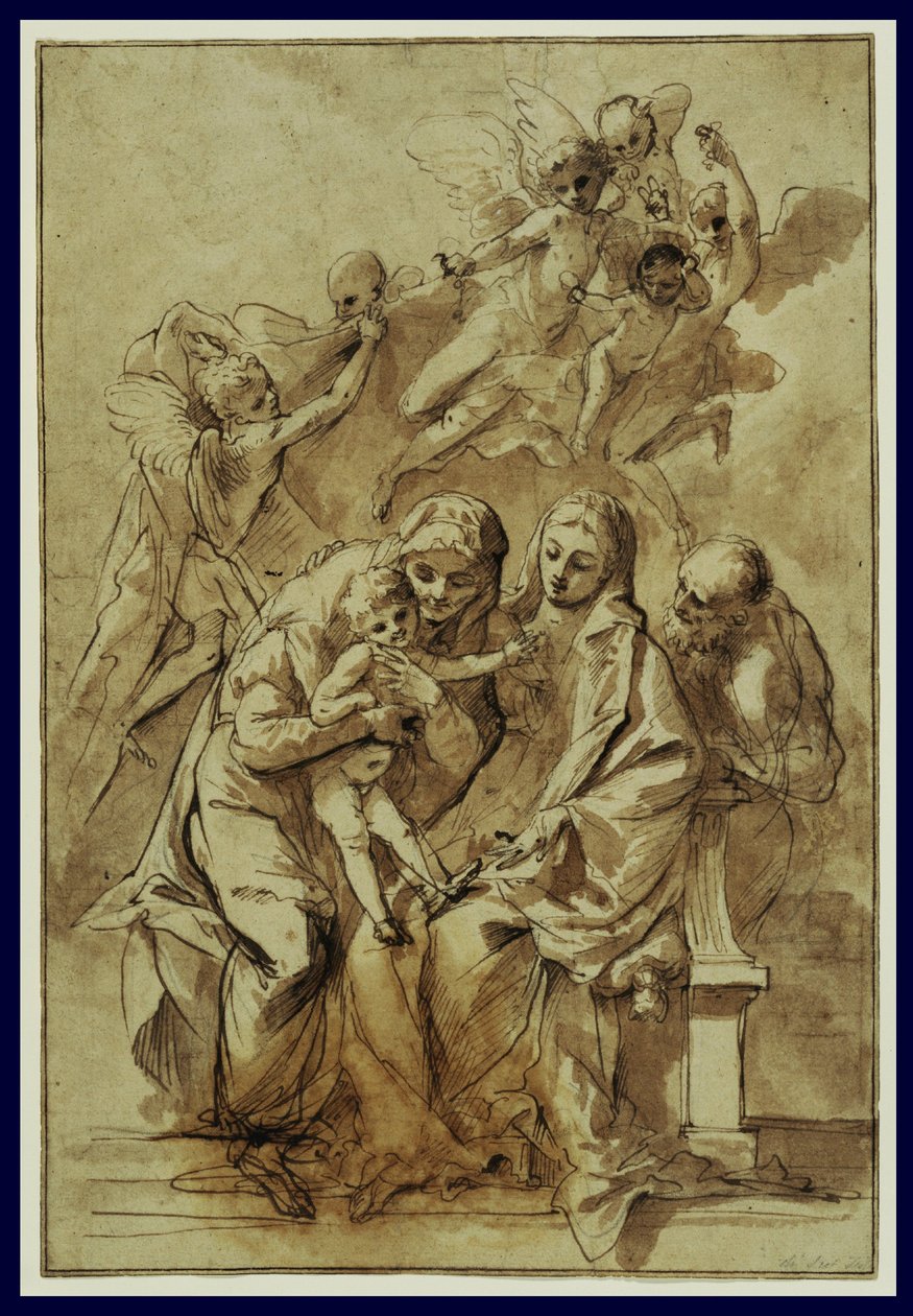 La Sainte Famille avec Sainte Anne - Pietro Testa