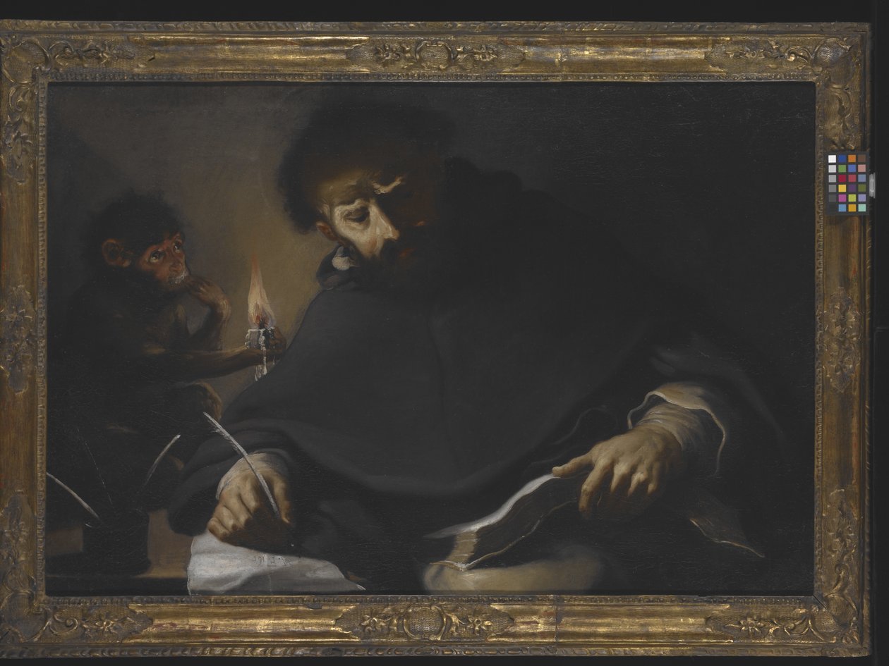 Saint Dominique et le diable - Pietro (1605 78) Della Vecchia