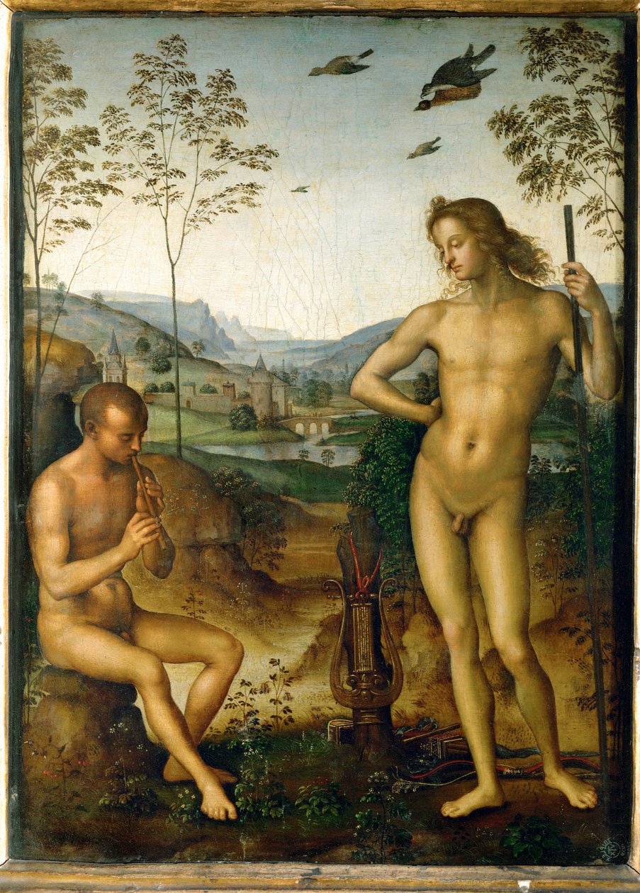 Apollon et Marsyas - Apollo and Marsyas ... - Pietro (studio of) Perugino