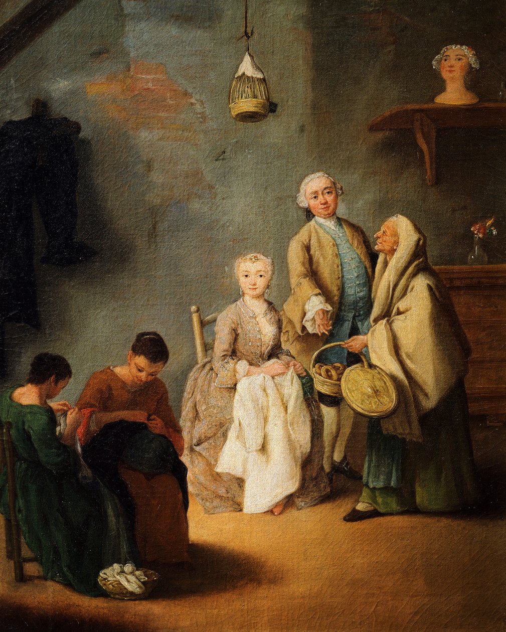 Atelier de Broderie, par Pietro Longhi (1701-1785) - Pietro Longhi