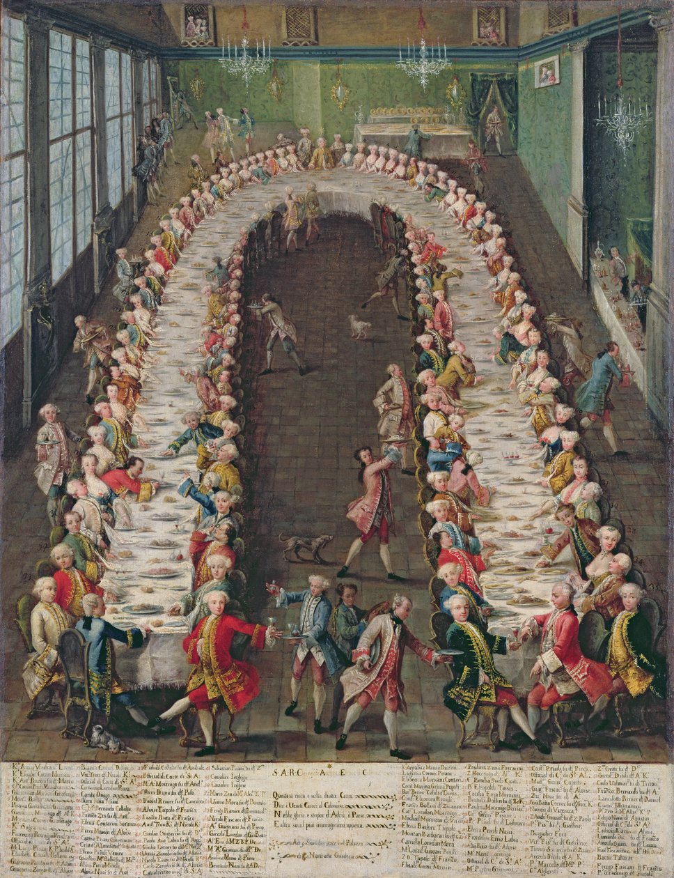 Le banquet à la Casa Nani, donné en l