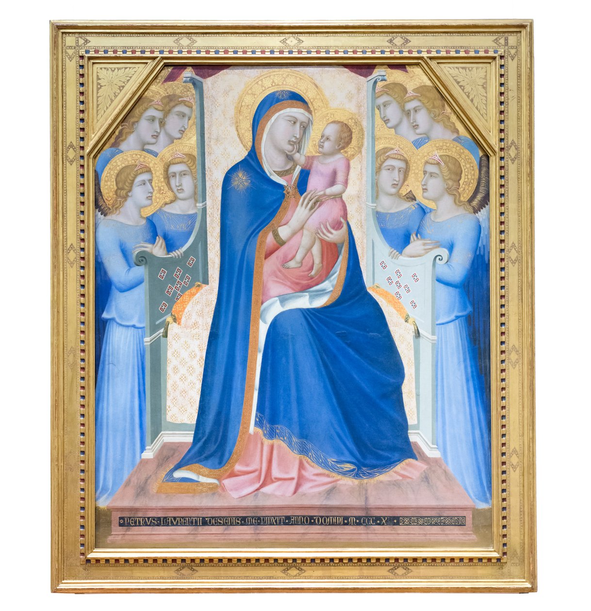 Madone et Enfant en trône avec huit anges - Pietro Lorenzetti