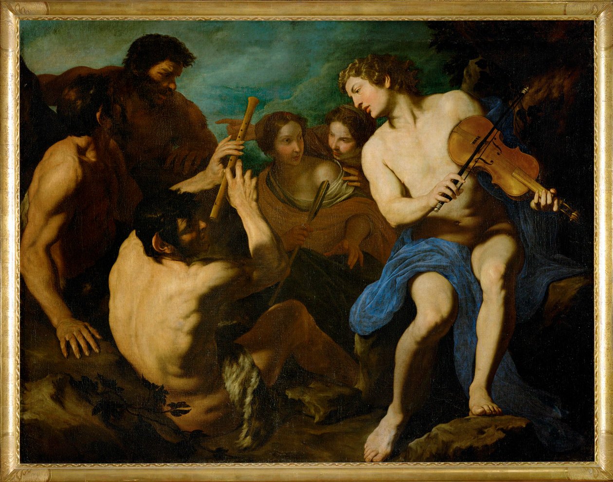 Concours musical entre Apollon et Marsyas, peint vers 1631/32 (peinture sur toile) - Pietro Novelli