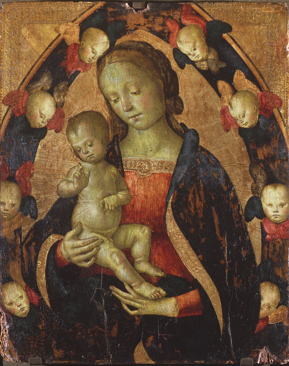 Madone et Enfant entourés de chérubins - Pietro Perugino