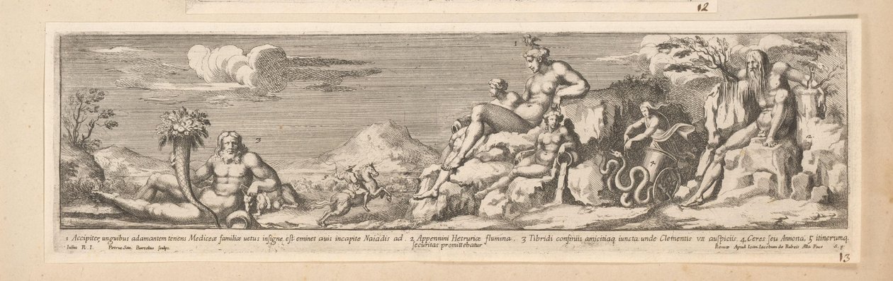 Allégorie de la route entre Rome et Florence - Pietro Sante Bartoli