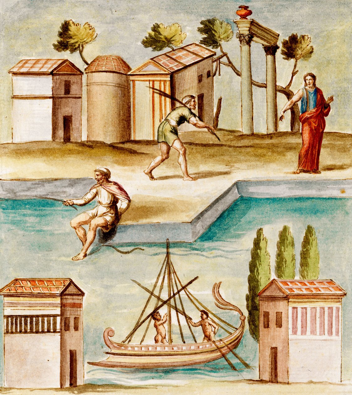 MS Gen 1496 Scène de port, 1674 - Pietro Santi Bartoli